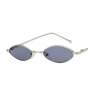 ZXRCYYL Akiniai nuo saulės Moterims, Prabangos Prekės ženklo Dizaineris derliaus 2018 naujas retro spalvų mažosios elipsės akiniai nuo saulės mados dizaineris unisex
