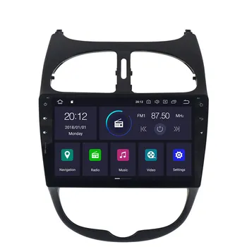 AOTSR px6 Android 10.0 4+64GB Už Peugeot 206 2000-2016 Automobilių Radijo DVD leistuvo GPS navigacijos deckless stereo multimedia player