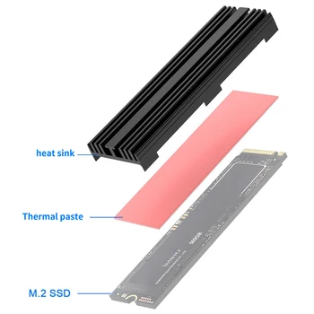M. 2 Hard Disk Heatsink Aušinimo Šilumos Padas Aušintuvo M2 2230-2280 už NGFF SATA dėl NVME SSD Šilumos Išsklaidymo Radiatorius