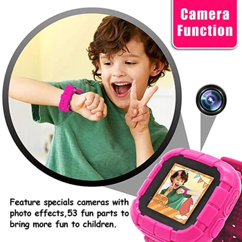 Vaikai Smartwatch 1.44 colių Jutiklinis Ekranas Pastatytas Žaidimas, Žadintuvas, Kamera, Smart Žiūrėti Žaislai Mergaitėms