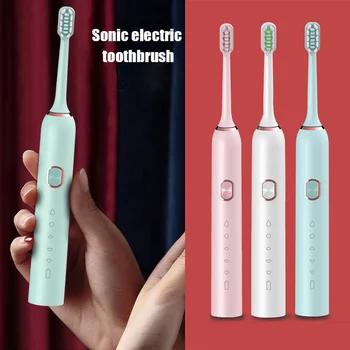 Galima Skalbti Elektroninių Balinant Dantis Šepetėliu Ultragarso Sonic Elektrinis Įkraunamas Dantų Šepetėlis Dantų Šepetėliai Suaugusiems Laikmatis Toothbrus