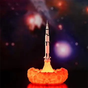 3D Spausdinimo Naujovė Produktų Raketų Naktį Šviesos 3D Spausdinimo Space Shuttle Modelio Lempos Kūrybos Įkraunamas Nakties Šviesos