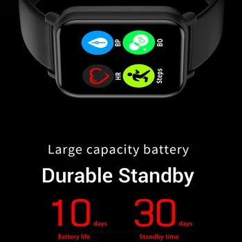 Pilnas Touch Smart Watch Vyrai Moterys Užsakymą Žiūrėti Tapetai Mados Fitness Tracker Ip68 Vandeniui Sporto Smartwatch Kraujo Spaudimas
