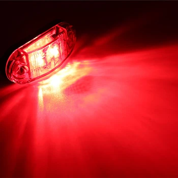 10vnt 12V 24V LED Šoniniai Gabaritiniai Žibintai priekabos Išoriniai Žibintai Automobilį Auto Sunkvežimis Sunkvežimis camion Raudonos Lempos priedai karavanas