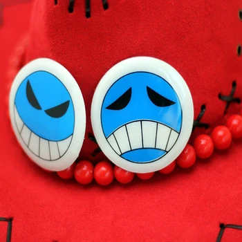 Ace Vienas Gabalas Skrybėlę Anime Cosplay Bžūp Skrybėlės, Žaislų, Animacinių filmų Skrybėlės Kaubojaus Skrybėlę Lėlės Raudona Oranžinė Spalva Pasirinkti Nemokamas pristatymas