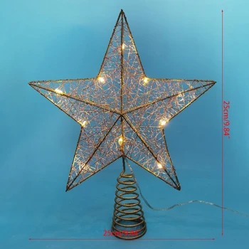 Kalėdų Eglutė LED Star Medžio Topper baterijomis, Treetop Apdailos Kabinti