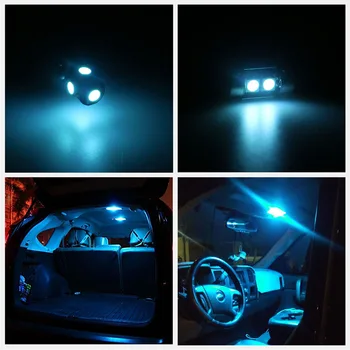 9pcs Baltos LED Lemputės Interjero Paketas Rinkinys, Skirtas Chevrolet Chevy Malibu 2008-2012 M. Žemėlapis Dome Licencijos numerio ženklo Žibintas Chevy-B-06