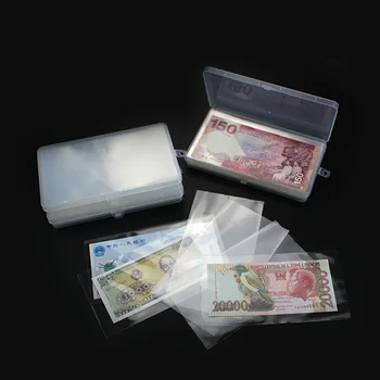 PCCB 100vnt Popieriniai Pinigai Albumą Valiutos Banknotų Atveju Turėtojas Saugojimo Surinkimo w/ Box OPP maišelį su plastiko atveju