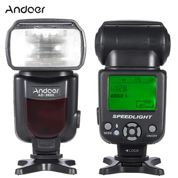 Andoer AD-960II Universalus LCD Ekranas-kameros Speedlite 