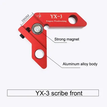 YX-3 Medienos apdirbimo Scriber Raudona 300mm Masto Priemonė Scribing Valdovas T-tipo Skylę Valdovas Žymėjimo Įrankis Išdėstymas Matuoklis Medienos apdirbimo Įrankius