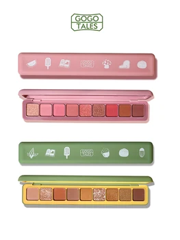 Gogo pasakos klaviatūros pirštų paletės eyeshadow 9 spalvos rožinė žalia atsiradimas ilgalaikis, vandeniui matinis blizgučiai eyeshadow BN195