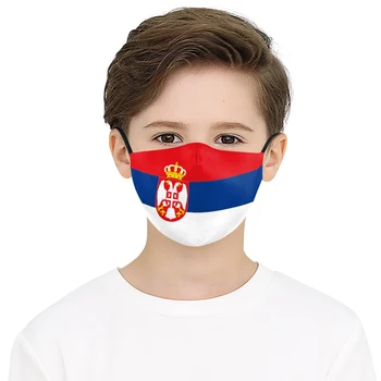 Suaugusiųjų Serbijos Vėliavos Kaukės Plaunamas Audinys Burnos Kaukę Vaikas Atsitiktinis Veido Kaukė 3D Atspausdintas Kaukė Apsauginė KD2.5 Filtrai Mufelinė Kaukė