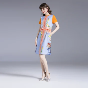 HAYBLST Prekės ženklo Suknelė Moterims Naujos Vasarinės Suknelės trumpomis Rankovėmis Plius Dydis Drabužių Vestidos Aukštos Kokybės Europos Stiliaus Laisvus Drabužius