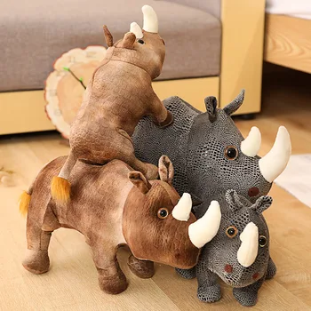 Modeliavimo Rhino Žaislas Įdaryti Tikroviška Hypersimulation Rhino Laukinių Gyvūnų Gimtadienio dovana Berniukas Biologinių tyrimų Žaislai