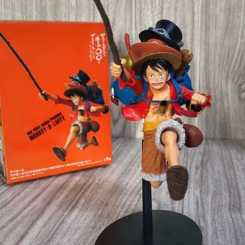 18cm Japonijos Animacinių filmų, Anime One Piece Statulėlės Beždžionė D Luffy Ace Sabo Trys Broliai PVC Veiksmų Skaičius, Modelį, Žaislai, Lėlės Dovana
