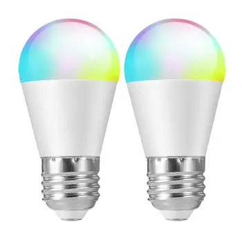 Spalvinga WiFi 6W RGB Energijos Taupymo Tamsos LED Lemputė E27 E26 B22 E14 Smart Home Lemputes Balsu Su Alexa 