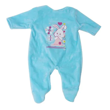 18 colių Mergaičių lėlės drabužiai Amerikos naujagimių Cute bunny spausdinti jumpsuit žaislai pižama tinka 43 cm kūdikių lėlės c622