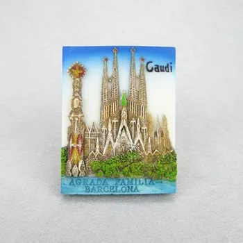 Šaldytuvas Magnetai Ispanija Gaudi Barselonos Šventosios Šeimos Katedra Templodela Sagrada Familia Pasaulio Kelionių Suvenyrai Magnetinis Lipdukas