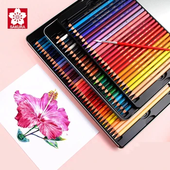 Japonija Sakura 24/36/48 spalva profesinės vandenyje tirpus spalvų pieštukų rinkinį XPY studentų tapybos spalvos pieštuku