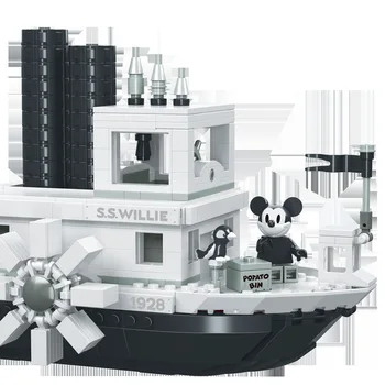 2021 Naujas Steamboat Willie Filmą Su 21317 Statybiniai Blokai, Plytos, Žaislai vaikams, Dovanos Vaikui Kalėdų Dovana