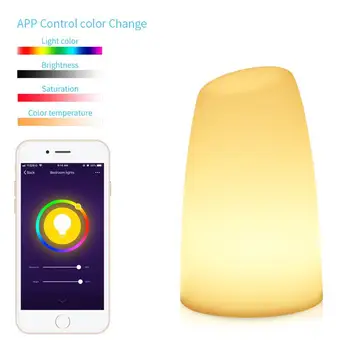 Kalėdų Dovana LED Touch Šviesos Luminaria Apšvietimo Miegamieji Lempos Baterija Vaikų Lengvosios Usb Spalva Pakeisti