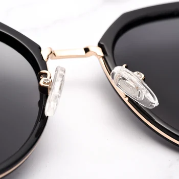 Virėjas Ryklio akiniai nuo saulės ponios poliarizuoti akiniai nuo saulės moterims 2020 naujų korėjos versija banga UV apsauga didelis apvalios veido akiniai