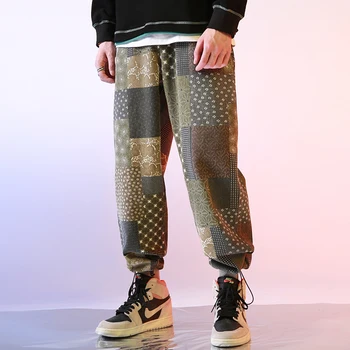 Vyrai Hip-Hop Krovinių Poilsiu Prakaito Kelnės Kratinys Harajuku Streetwear 2020 M. Rudenį Sweatpants Atsitiktinis Mados Haremo Kelnės Aprengti