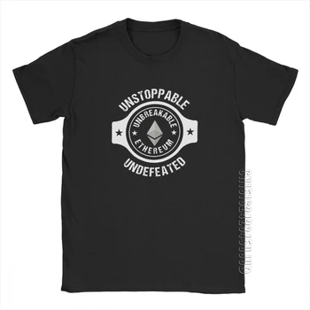 Ethereum Blockchain Kriptografijos Valiuta vyriški T Marškinėliai Mados Vyras Tees Camisetas Crewneck T-Marškiniai, Medvilnė, Dovanų Idėjos Drabužių