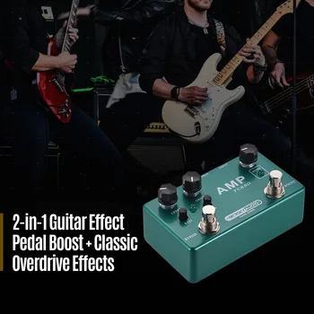 Mosky Amp Turbo Gitara, Efektu Pedalas 2 In 1 Padidinti Greitas Poveikis Tiesa Apeiti