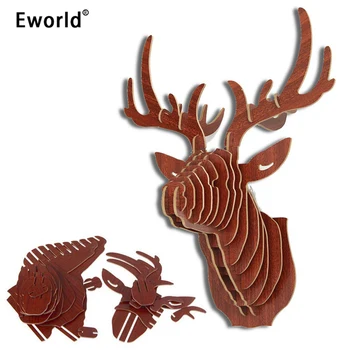Eworld Puiki 3D Dėlionė Medinė 