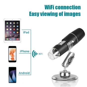 Belaidžio Skaitmeninio WiFi USB Mikroskopo vaizdo Kamera 50X iki 1000X Didinimo Mini Nešiojamą Endoskopą PUO88