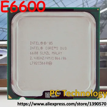 Originalus Intel E6600 Core 2 Duo Socket 775 procesorius CPU 2.40 GHz 4M 1066MHz nemokamas pristatymas bandymo gerai