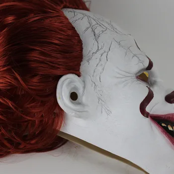 Pennywise Kaukė, Kostiumas Jis Baigiasi Skyrius Dvi 2 Joker Kaukė Cosplay Siaubo Latekso Kaukės LED Šviesos Klounas Helovinas Prop 2019