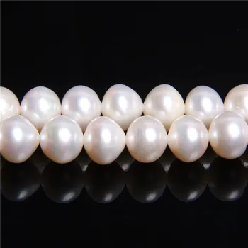 AAA Gamtos apvalios baltos spalvos Gėlavandenių Perlų karoliukai 10-11mm nekilnojamojo perlų karoliukai papuošalai todėl moterys apyrankės karoliai elegantiška dovana
