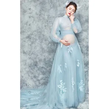 Ilgai Nėrinių Nėštumo Suknelė Fotografijos Motinystės Suknelės Už Nuotrauką Šaudyti Motinystės Fotografija Rekvizitai Embarazada Vestidos Gravidas