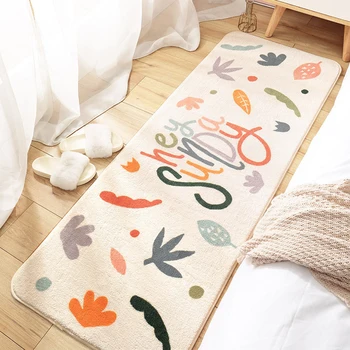 Šiuolaikinių grindų kilimėlis kūrybinio modelio namo naudingasis plotas kilimas kambarys słomianka miegamojo lovos pūkuotas kilimas, ėriena ir kašmyras, neslidžia ilgai kilimėliai