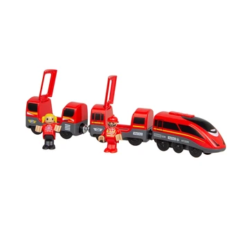 Daugiafunkcinis greitųjų Elektrinių Traukinių Žaislų Rinkinys Su Šviesos ir Garso Traukinio Diecast Lizdas Žaislas Tinka Medinių Bėgių Geležinkelio