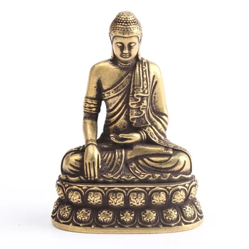 Derliaus Micro-iškirpti Bronzos Tibeto Budizmas Budos Statula Kolekcija Antikvariniai Vario Metalo Sakyamuni Budos Namų Dekoracijos