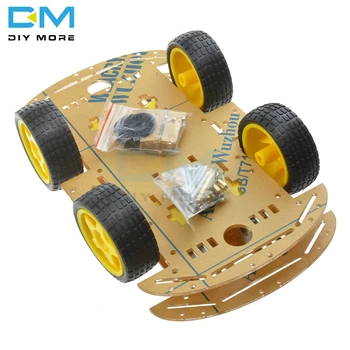 Smart Automobilių Rinkinys 4WD Protingas Robotas Automobilių Važiuoklės Rinkiniai Automobilių Su Greičio Kodavimo ir Baterija Box 