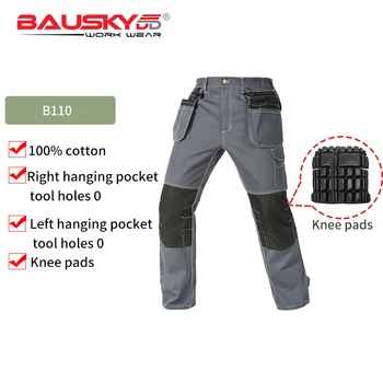 Vyrai sauga, darbo drabužiai kelnės darbo kelnės kelnės įrankis kišenės krovinių kelnės su kelio trinkelės, elektrikas, mechanikas remontininkas