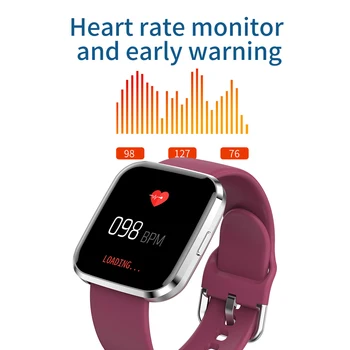 IP68 Vandeniui Smartwatch TD09 Širdies ritmo Monitorius Kraujo Spaudimas Fitness Tracker Smart Žiūrėti 1.3
