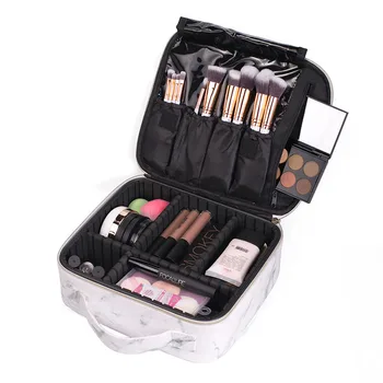 2020 PU odos, atsparus Vandeniui Makiažas organizatorius Moterų Profesionalių Kosmetikos Atveju sudaro dėžutė