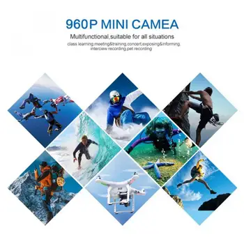 960P SQ11 Smart Mini Kamera Mini Lankstus Naktį Anti-vertigo, Su Judesio Detekcijos IP P2P Mini Kamera 2020 m.