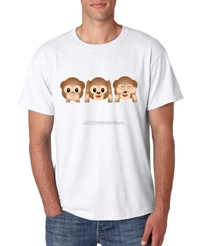 MenTee Marškinėliai 3 Beždžionė Shirt Cool Įdomus Graži Dovana 2020 m. vasarą naujas vyrų medvilnės trumpomis rankovėmis T-shirt Prekės viršūnes Mados atsitiktinis tees