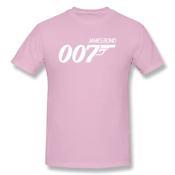 James Bond 007, T-marškinėliai Vyrams Ginklą Spausdinti Streetwear Brand New Custom Mens Medvilnė Tee Marškinėliai trumpomis Rankovėmis Viršūnes Drabužius Slim Fit