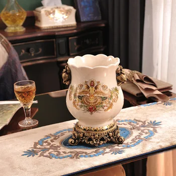 Keraminių gėlių Europos keramikos vaza namų puošybai ornamentu shabby chic vazonas