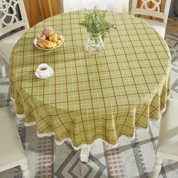 Apvali staltiesė, medvilnės ir lino namų sustorėjimas Europos sielovados apskritojo stalo medžiaga, kavos staliukas medžiaga
