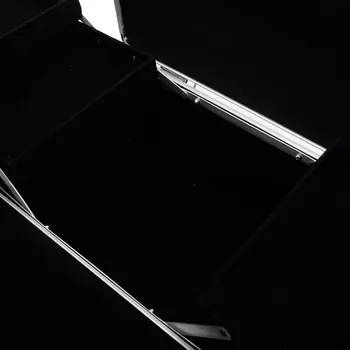 [JAV-W]Patogioje aliuminio Patogus Stilingas Trys Juostos Aliuminio Makiažas Laikymo Dėžutė su Raktais Sidabrinė