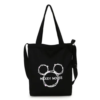 Disney Mickey mouse Animacinių filmų lady vystyklų krepšys Pečių maišą Didelės talpos, Rankinė, Pirkinių Laisvalaikio Tote maišą, moteris dovaną 