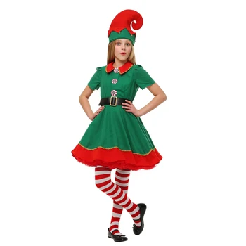 Snailify Kalėdų Mergaičių Apranga Atostogų Elf Kostiumas Šeimos Kalėdų Kostiumas Tėvų, Vaikų, Moterų Kalėdų Suknelė